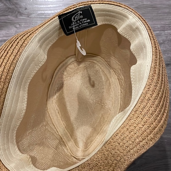 EUC CYD Jute & Paper 100% Paper Fidora Hat Size Med - Picture 6 of 8